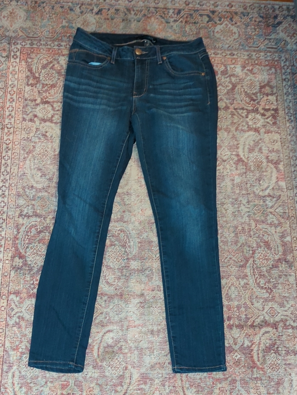 1822 Denim Dark Blue Ankle Skinny Jeans